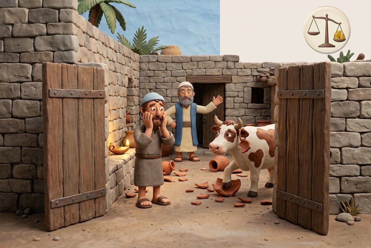With permission: the householder, who waves him in, pays.