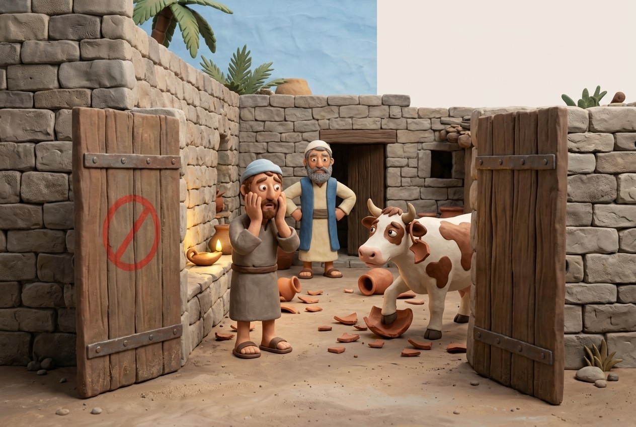 No permission: the householder is exempt (the gate is marked no entry).