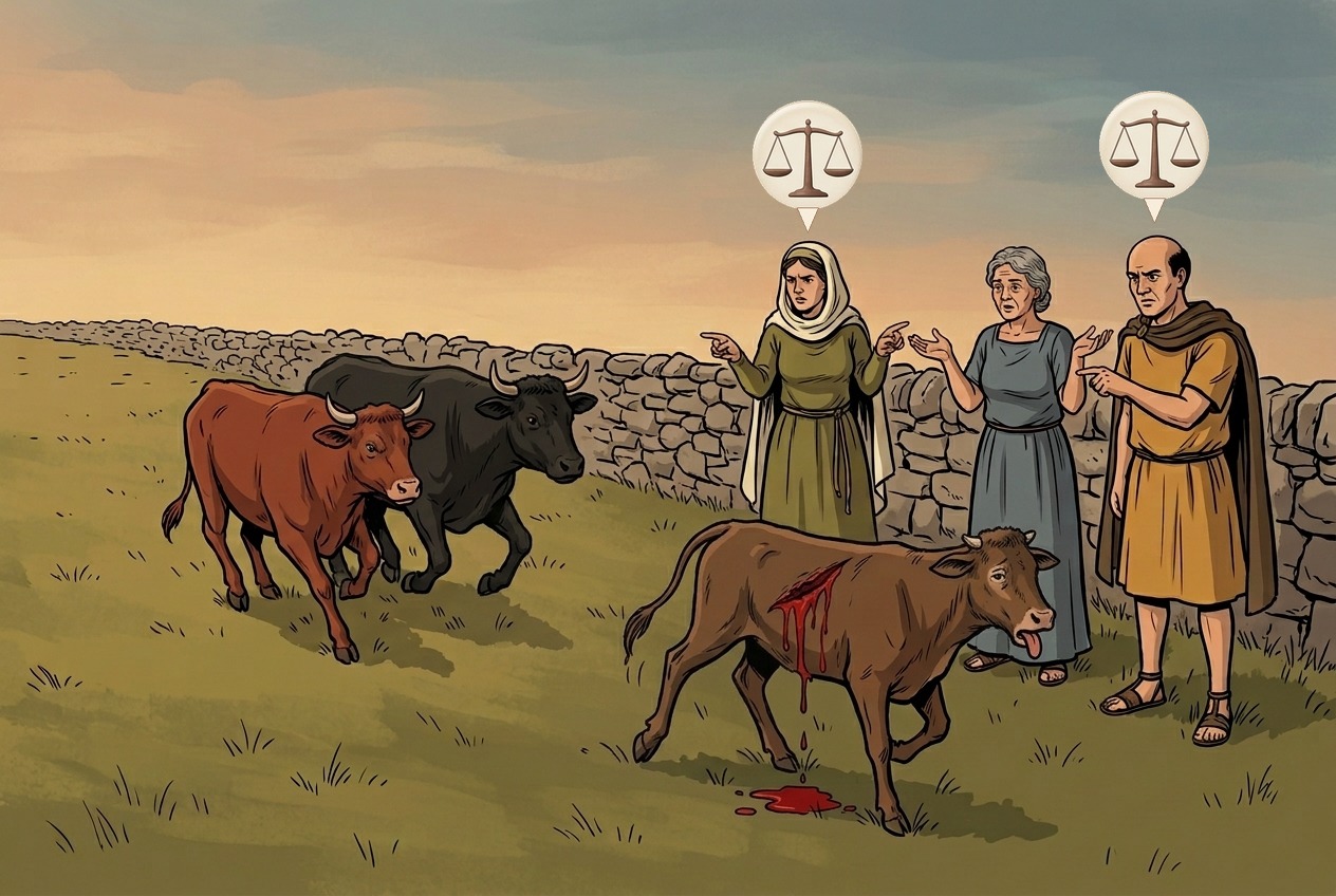 Two oxen chased a third and it was hurt, and no one knows which one did it: the owners of the chasing oxen are both exempt.